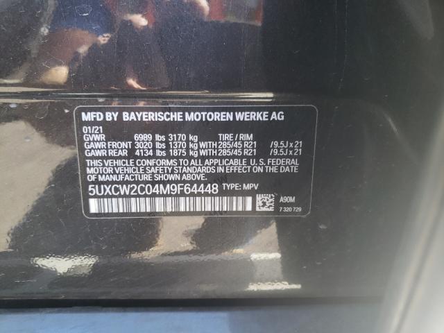 VIN 5UXCW2C04M9F64448 2021 BMW X7, Xdrive40I no.10