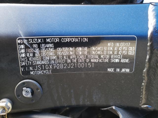 2018 SUZUKI GSX1300 RA JS1GX72B2J2100151