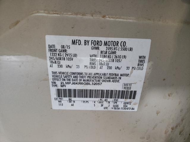 2016 LINCOLN MKX SELECT 2LMPJ6KR6GBL32057