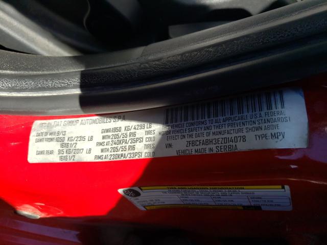 2014 FIAT 500L EASY ZFBCFABH3EZ014078