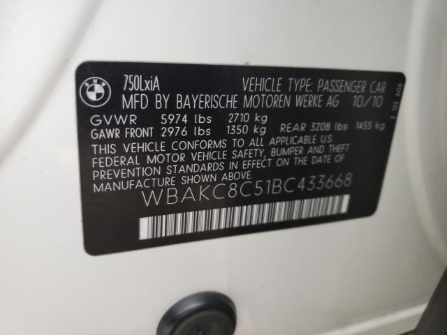 2011 BMW 750LXI WBAKC8C51BC433668