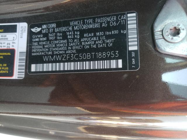 2011 MINI COOPER CLU WMWZF3C50BT188953
