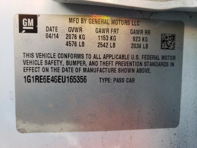 VIN 1G1RE6E46EU165356 2014 Chevrolet Volt no.10