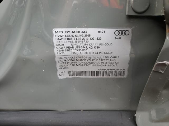 2021 AUDI SQ5 PREMIU WA1B4AFY8M2141435