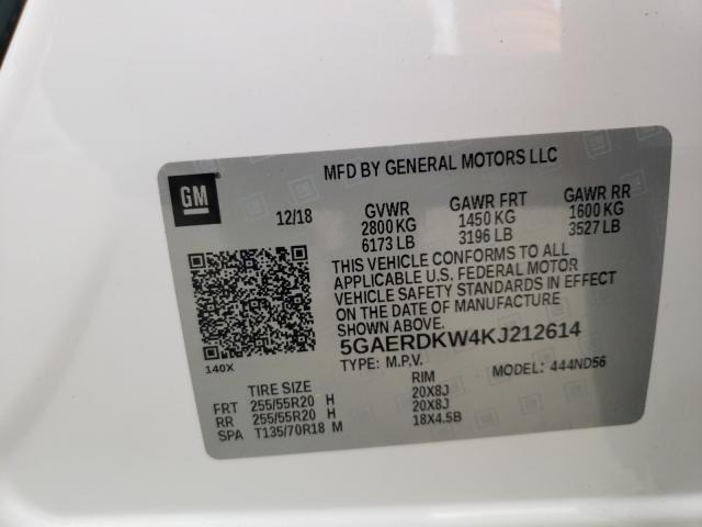 2019 BUICK ENCLAVE AV 5GAERDKW4KJ212614