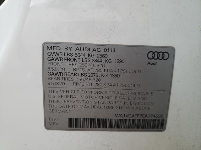 2014 AUDI SQ5 PRESTI WA1VGAFP7EA074698