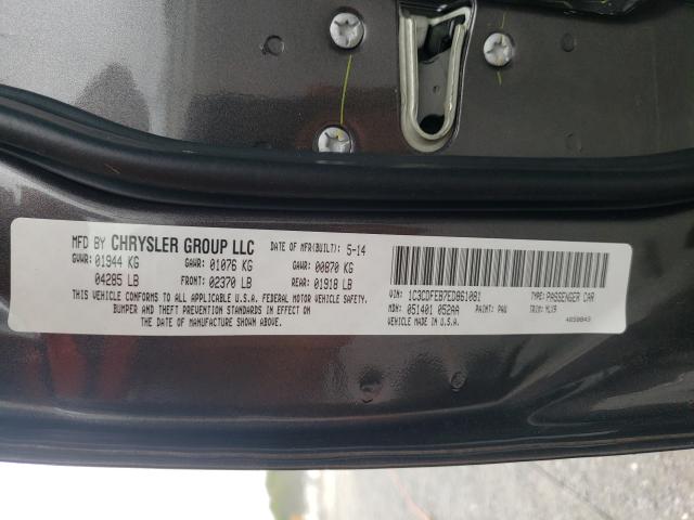 2014 DODGE DART GT 1C3CDFEB7ED861081