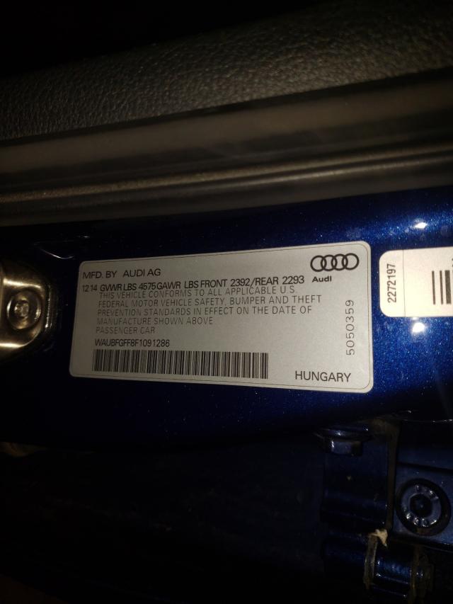 2015 AUDI S3 PREMIUM WAUBFGFF8F1091286