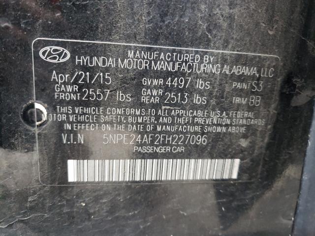 2015 HYUNDAI SONATA SE 5NPE24AF2FH227096