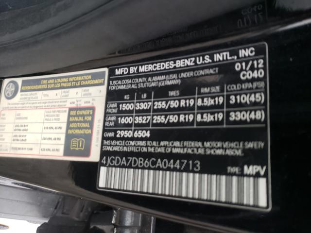 2012 MERCEDES-BENZ ML 550 4MA 4JGDA7DB6CA044713