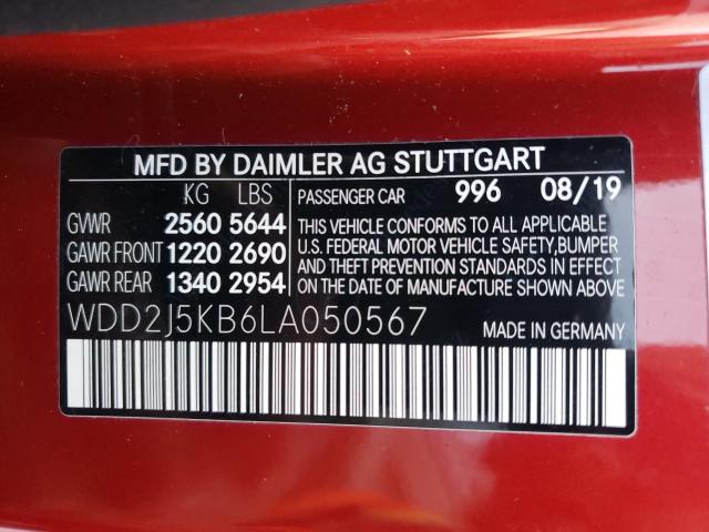 2020 MERCEDES-BENZ CLS 450 4M WDD2J5KB6LA050567