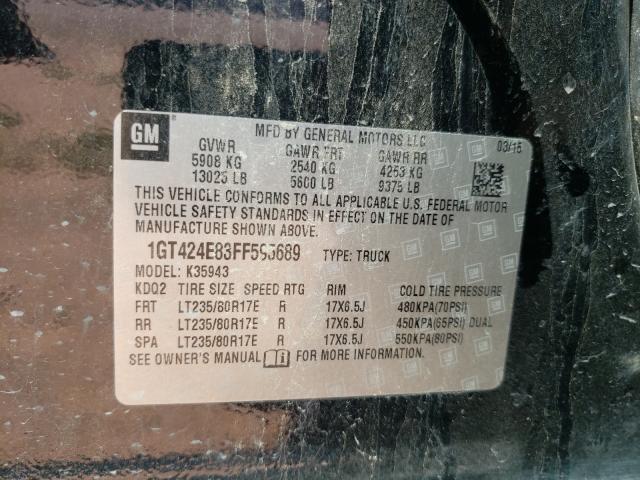 2015 GMC SIERRA K35 1GT424E83FF595689