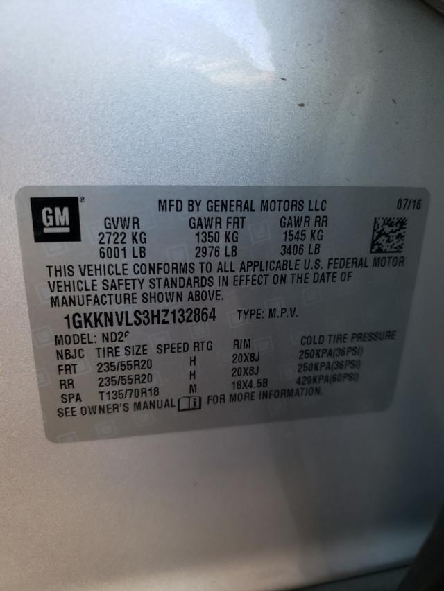 2017 GMC ACADIA ALL 1GKKNVLS3HZ132864