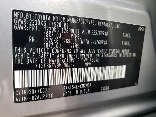 2021 TOYOTA RAV4 XSE 4T3E6RFV9MU003671