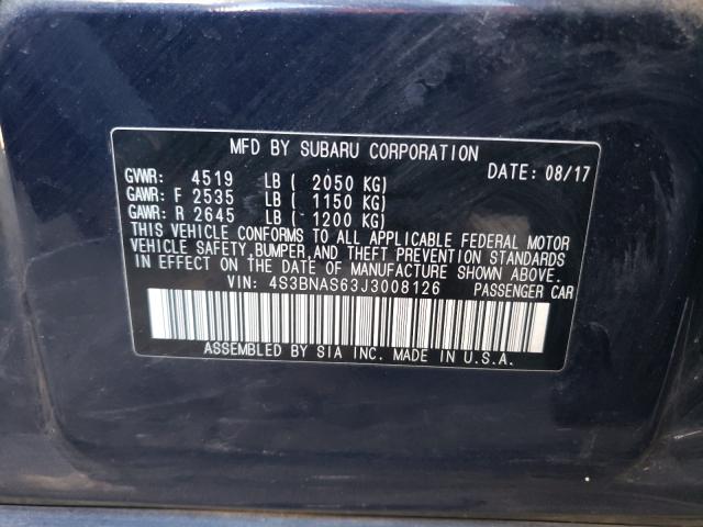 2018 SUBARU LEGACY SPO 4S3BNAS63J3008126