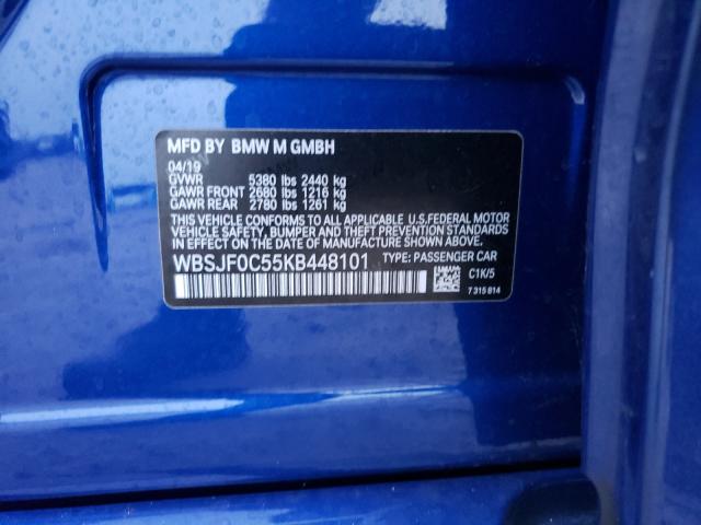 2019 BMW M5 WBSJF0C55KB448101