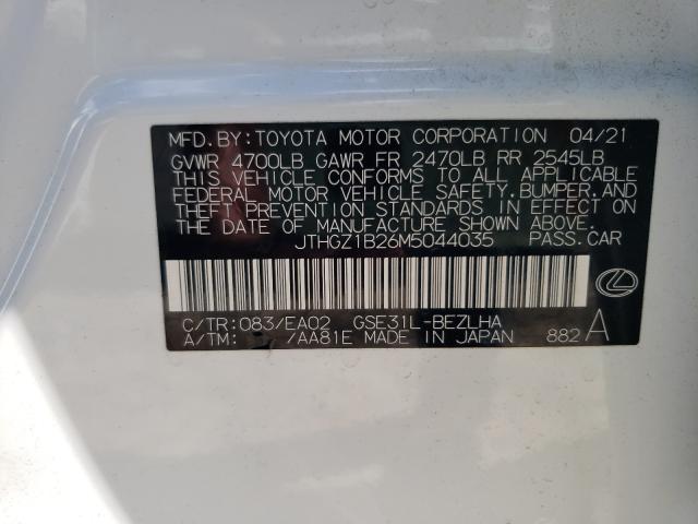 2021 LEXUS IS 350 F-S JTHGZ1B26M5044035