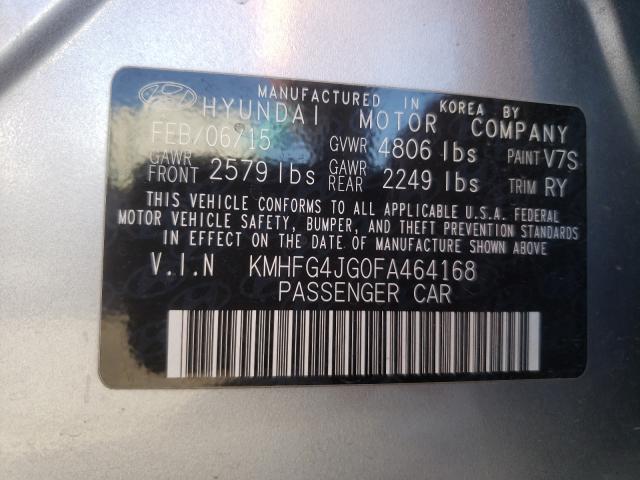 2015 HYUNDAI AZERA KMHFG4JG0FA464168