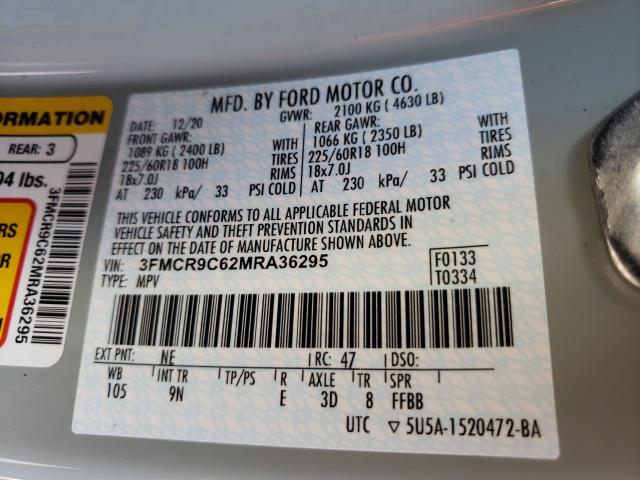 2021 FORD BRONCO SPO 3FMCR9C62MRA36295