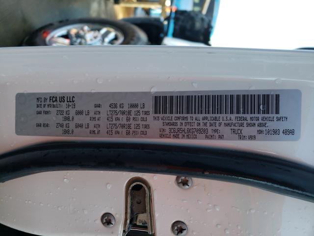 2019 RAM 2500 TRADE 3C6UR5HL6KG709203