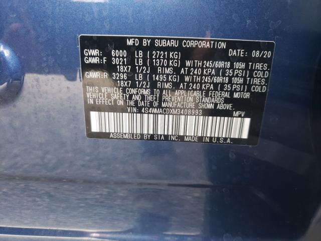 2021 SUBARU ASCENT PRE 4S4WMACDXM3408993