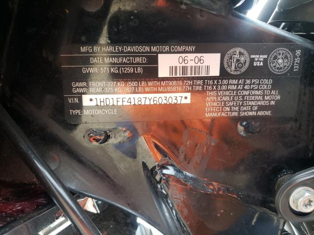 2007 HARLEY-DAVIDSON FLHT CLASS 1HD1FF4187Y603037