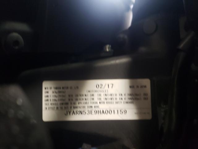 2017 YAMAHA FZ09 JYARN53E9HA001159
