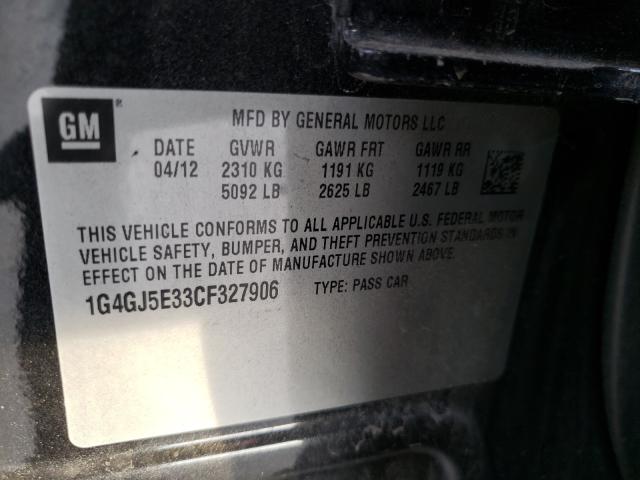 2012 BUICK LACROSSE T 1G4GJ5E33CF327906