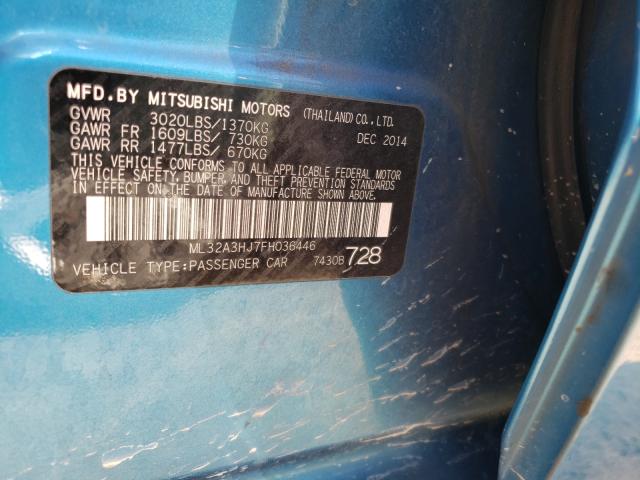 2015 MITSUBISHI MIRAGE DE ML32A3HJ7FH036446