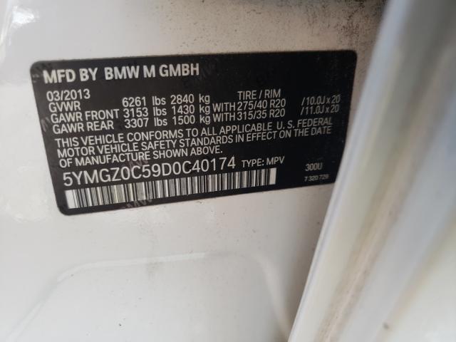 2013 BMW X6 M 5YMGZ0C59D0C40174
