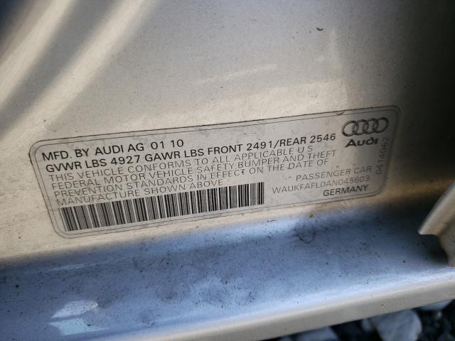 2010 AUDI A4 PRESTIG WAUKFAFL0AN045603