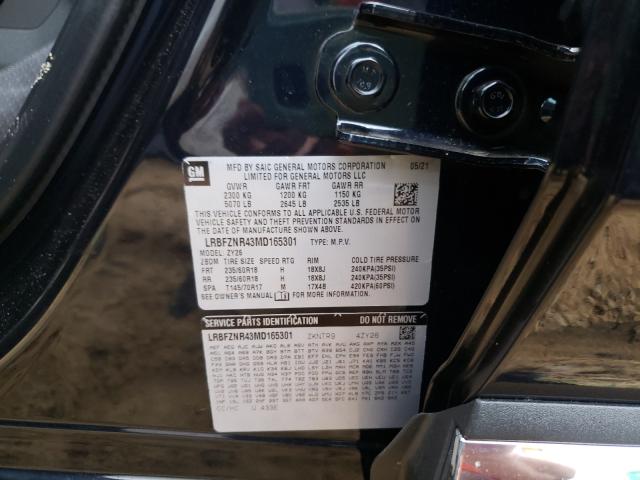 2021 BUICK ENVISION E LRBFZNR43MD165301