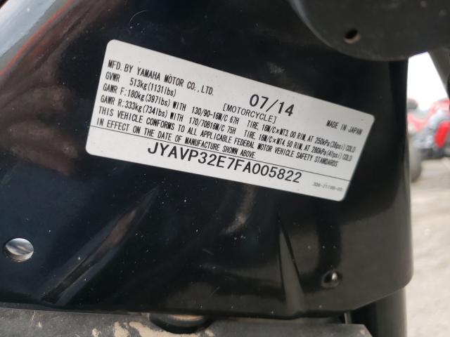 2015 YAMAHA XVS1300 CT JYAVP32E7FA005822