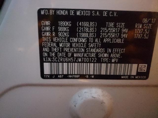 3CZRU6H57JM700122 Honda Hr-V Ex 2018. Фото: 9