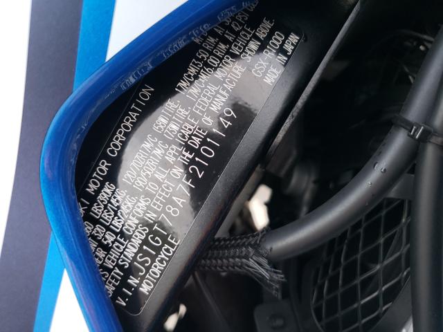 2015 SUZUKI GSX-R1000 JS1GT78A7F2101149