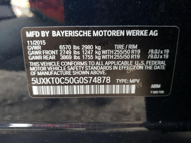 2016 BMW X5 XDR40E 5UXKT0C50G0S74878