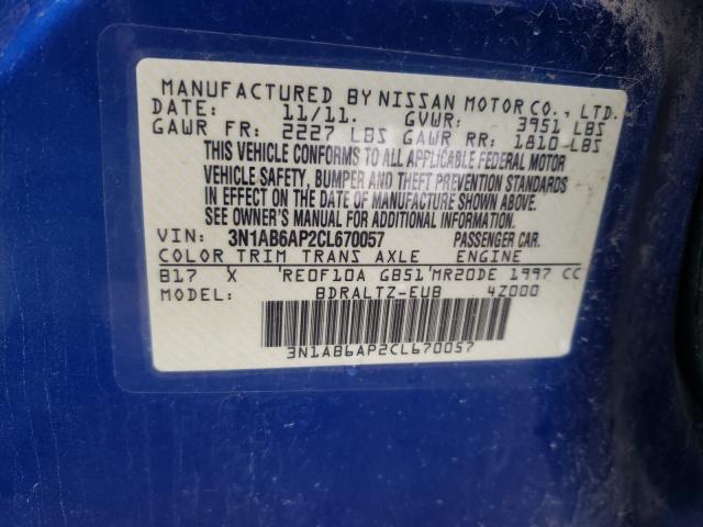 2012 NISSAN SENTRA 2.0 - 3N1AB6AP2CL670057