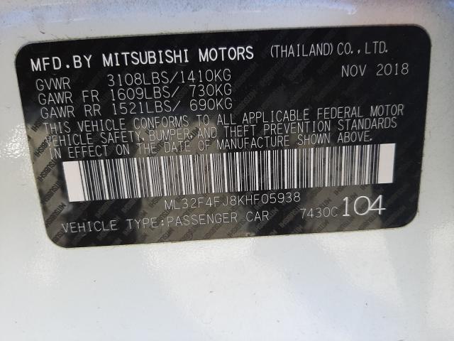 2019 MITSUBISHI MIRAGE G4 ML32F4FJ8KHF05938