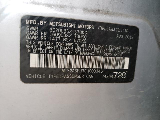 2014 MITSUBISHI MIRAGE DE ML32A3HJ3EH003345