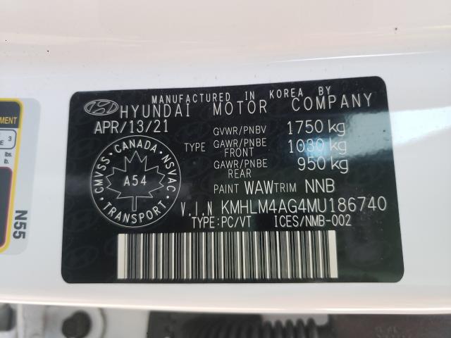 KMHLM4AG4MU186740 Hyundai Elantra Se 2021. Фото: 9