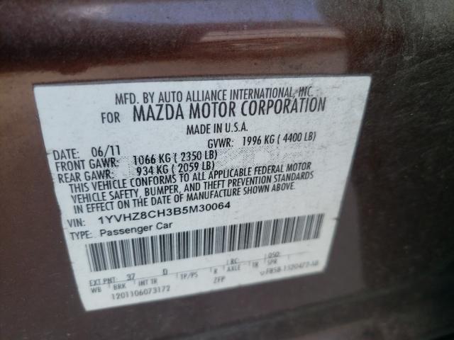 1YVHZ8CH3B5M30064 Mazda 6 I 2011. Фото: 9