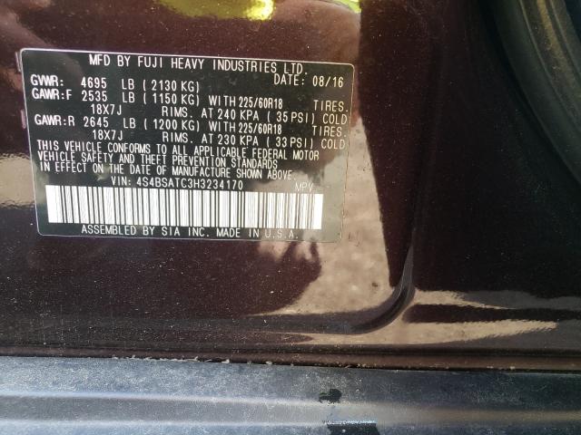 2017 SUBARU OUTBACK TO 4S4BSATC3H3234170