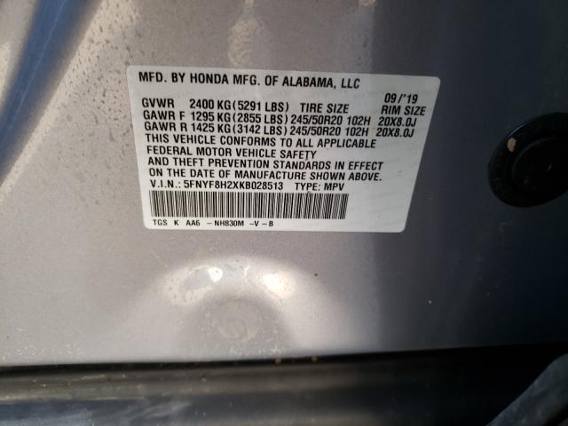 2019 HONDA PASSPORT S 5FNYF8H2XKB028513