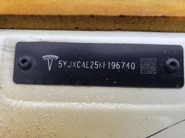 2019 TESLA MODEL X 5YJXCAE25KF196740