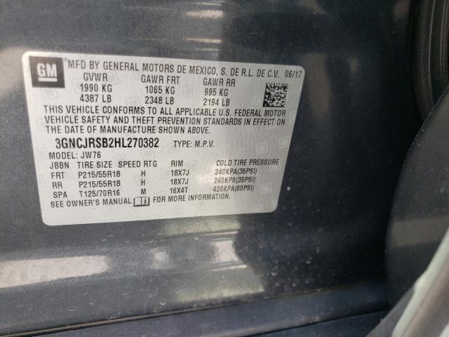 2017 CHEVROLET TRAX PREMI 3GNCJRSB2HL270382