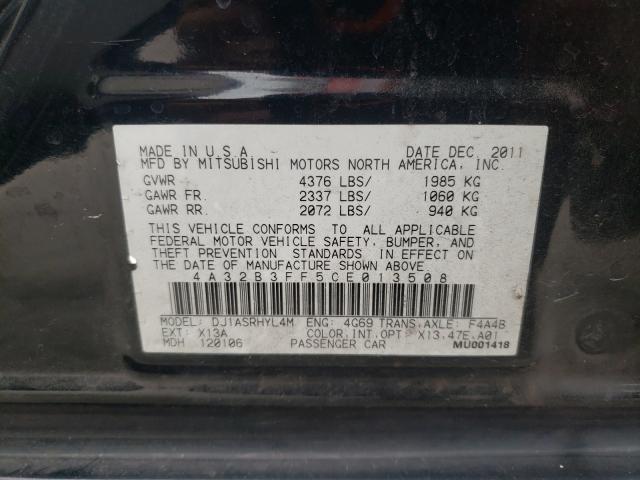 2012 MITSUBISHI GALANT ES 4A32B3FF5CE013508