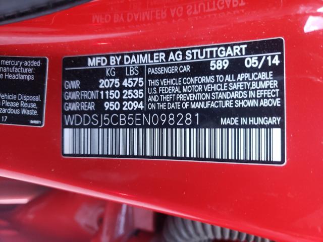 2014 MERCEDES-BENZ CLA 45 AMG WDDSJ5CB5EN098281