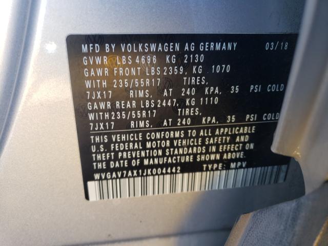 2018 VOLKSWAGEN TIGUAN LIM WVGAV7AX1JK004442