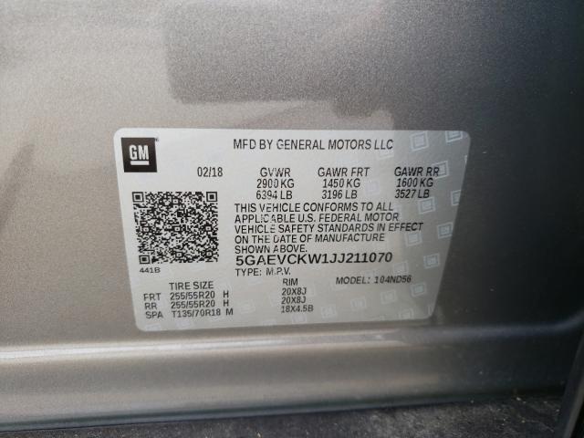 2018 BUICK ENCLAVE AV 5GAEVCKW1JJ211070