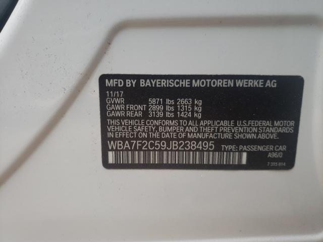 2018 BMW 750 XI WBA7F2C59JB238495